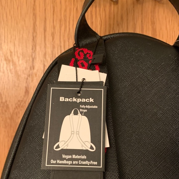 Ed Hardy Black Backpack with Bold Patches Fully adjustable Straps Vegan - Picture 6 of 7